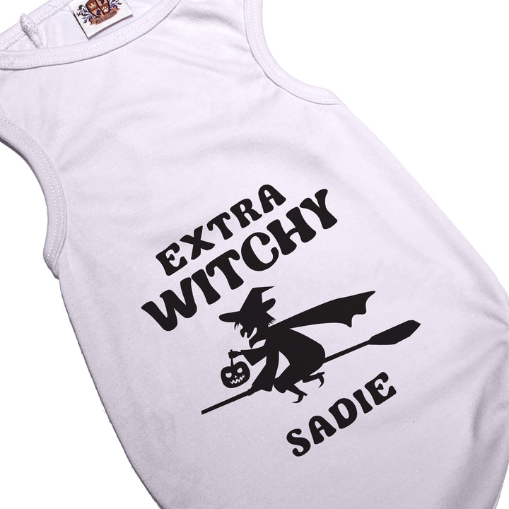 Halloween Dog Shirt | Personalized  Extra Witchy