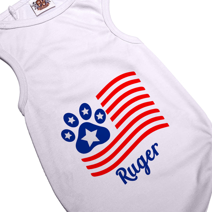 Dog Shirt | Personalized American Flag