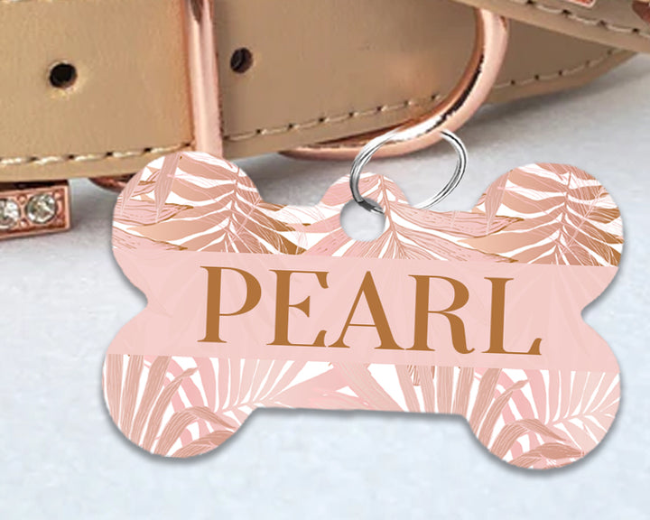 Pet ID Tag | The Rose Gold Leaf