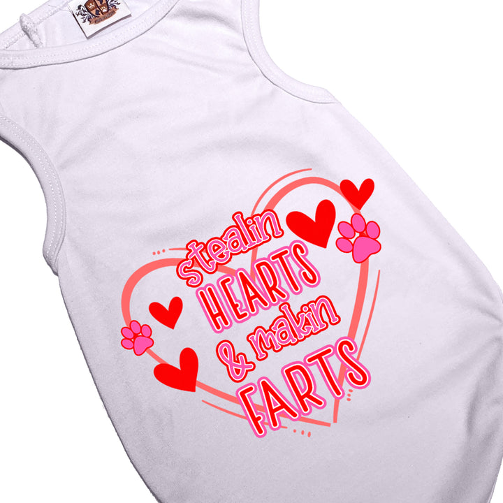 Stealin Hearts & Makin Farts Valentine tee