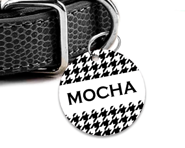 Pet ID Tag | The Classic Houndstooth