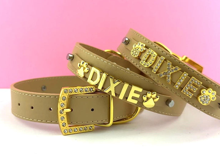 Personalized Collar | Sand and Gold