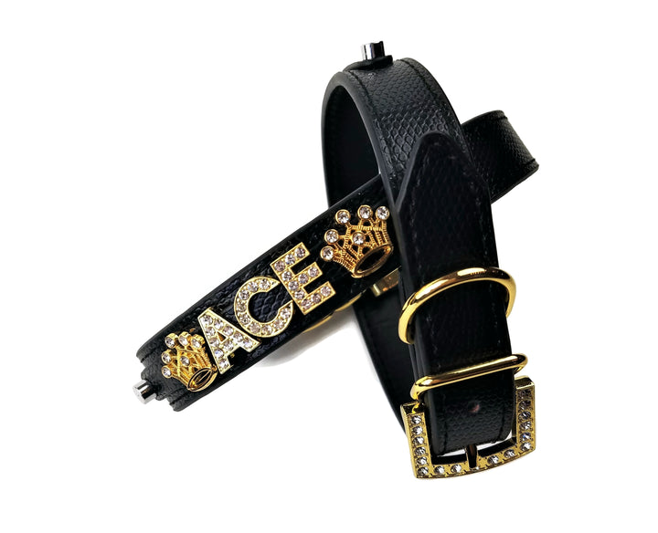 Collar | Rhinestone Black and Gold