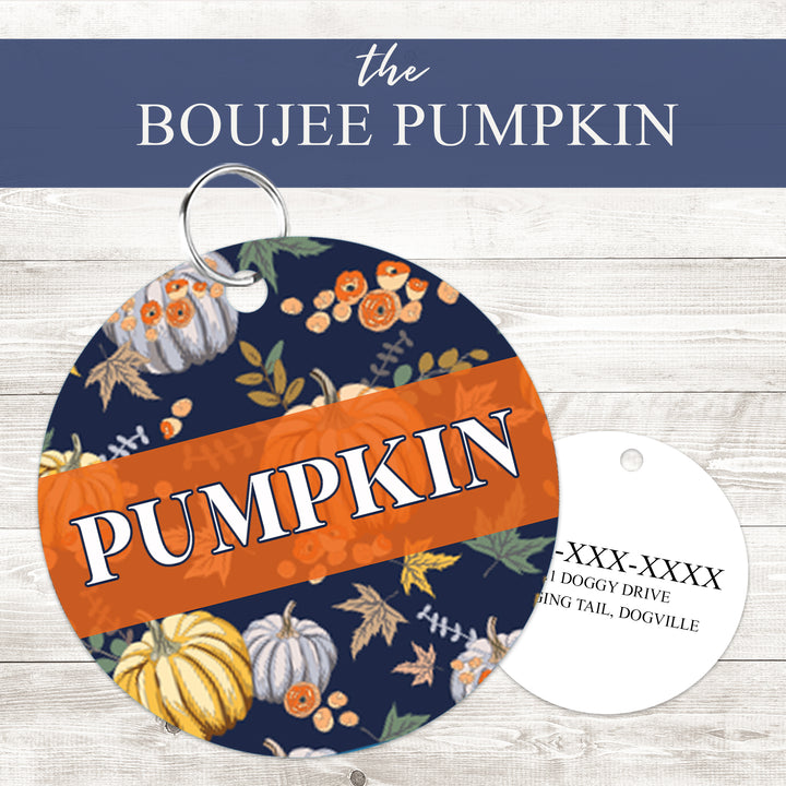 Pet ID Tag | Boujee Pumpkin