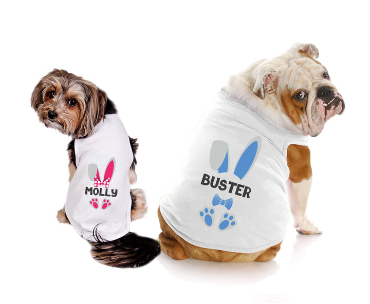 Dog Shirt | Personalized Pink & Blue Bunny Ears