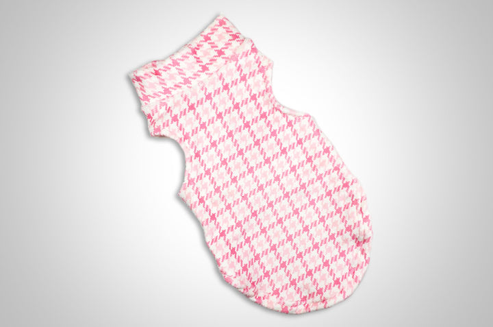 Snuggly Fleece | Pink Houndstooth