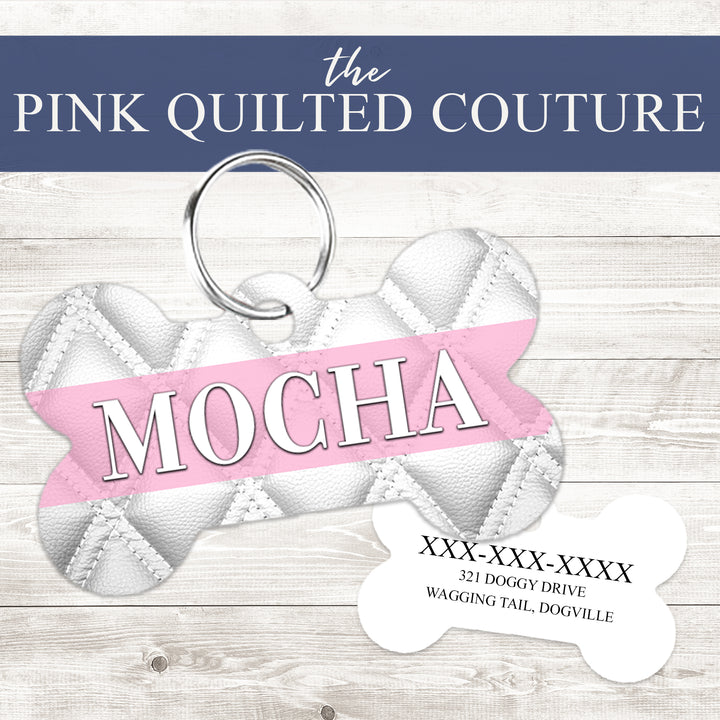 Pet ID Tag | The Pink Quilted Couture