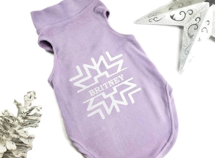 Personalized Snowflake Dog Fleece | Lucky Lavender