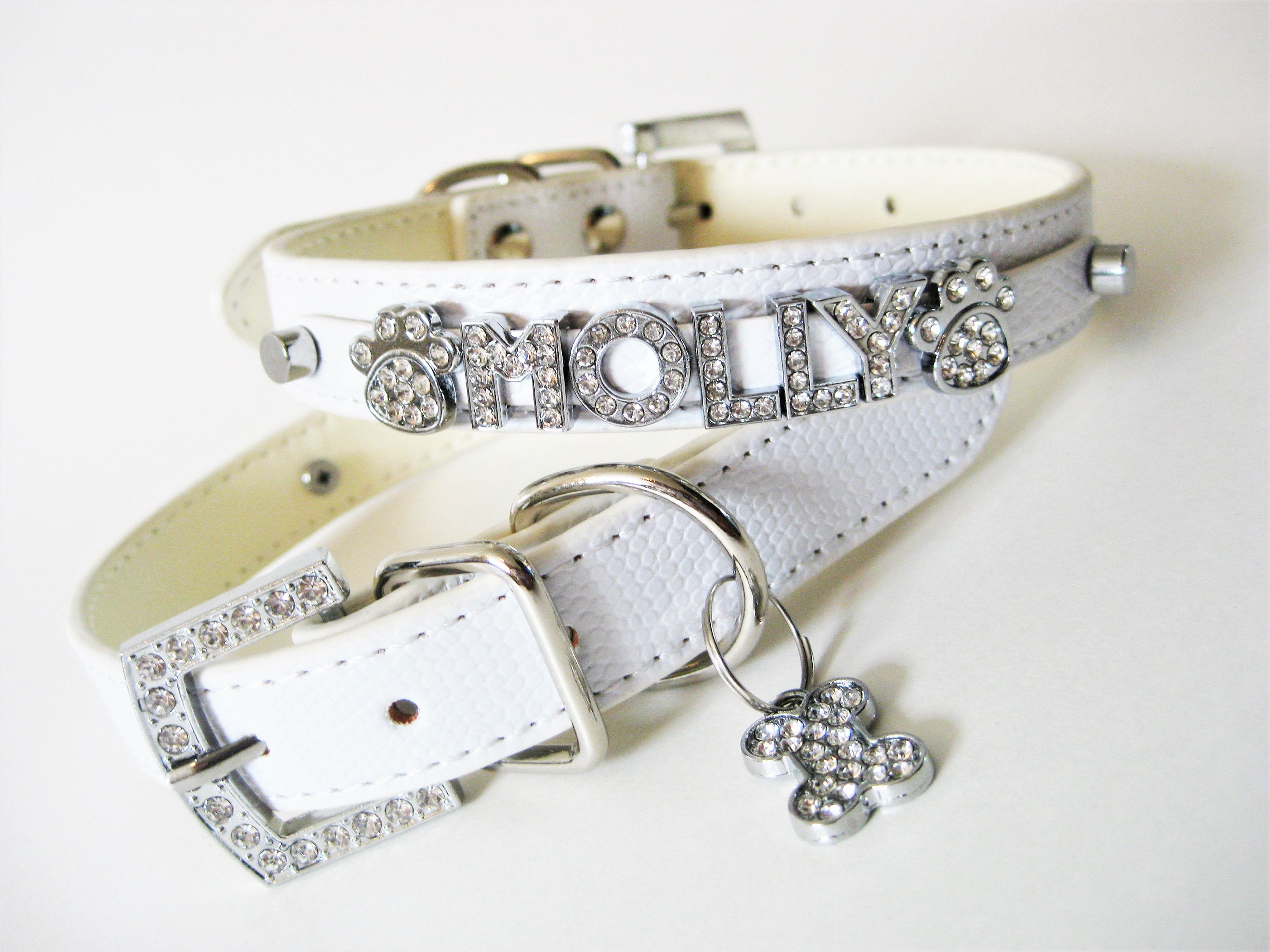 Real Rhinestone White Collar 2